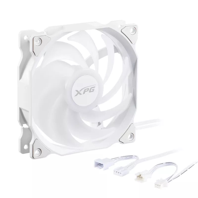 XPG VENTO 120 ARGB PWM White, ventilador, 12 cm, 300 U/min, 1850 U/min, blanco