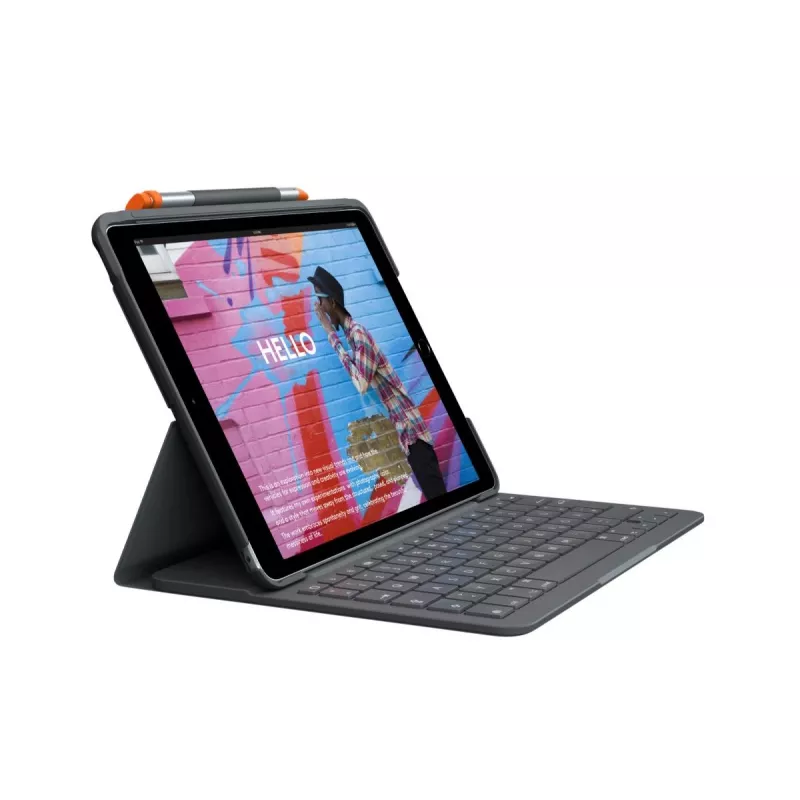 LOGITECH Slim Folio para iPad 7.ª generación grafito Qwertz alemán