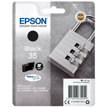 Cartuchos Epson 35 WF-4720 WF-4720DWF WF-4725DWF WF-4730 WF-4730DTWF WF-4740 WF-4740DTWF Negro