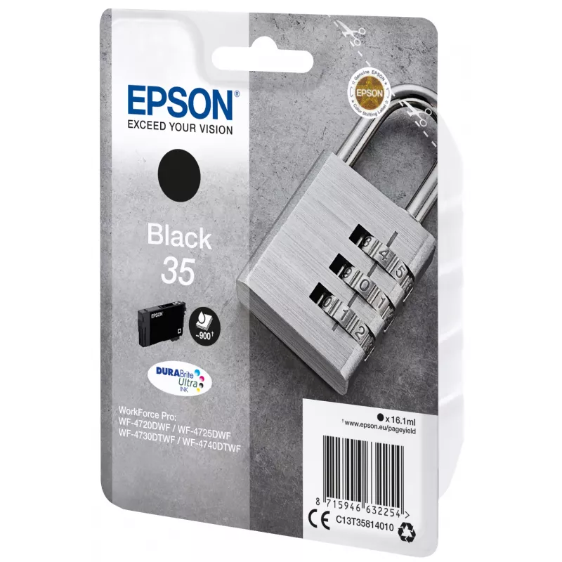 Cartuchos Epson 35 WF-4720 WF-4720DWF WF-4725DWF WF-4730 WF-4730DTWF WF-4740 WF-4740DTWF Negro