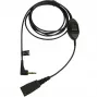 Jabra QD a 3,5 mm con botón de respuesta para Alcatel, cable, negro