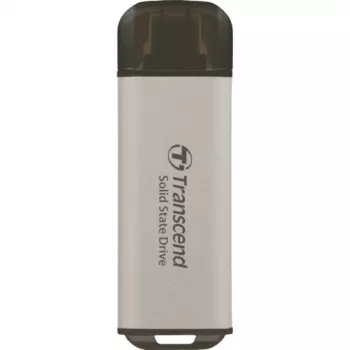 TRANSCEND Esd300s - 512 GB SSD portátil - USB Type-C - 3D-NAND-Flash - plata