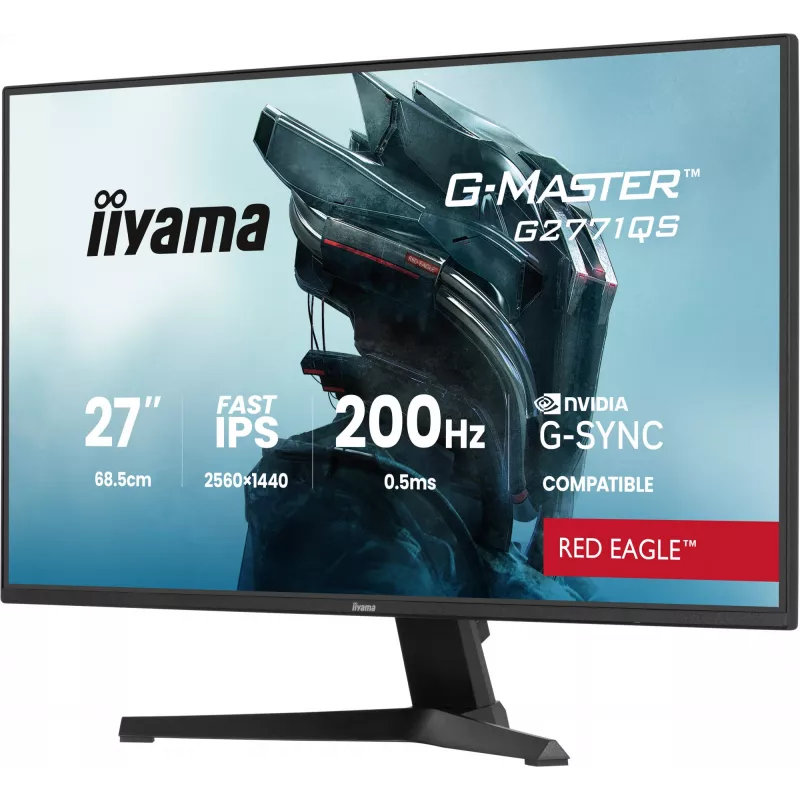 iiyama G-MASTER G2771QS-B1 monitor de ordenador 68,6 cm (27 pulgadas) 2560 x 1440 píxeles Wide Quad HD negro