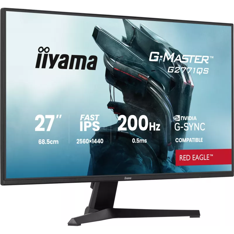 iiyama G-MASTER G2771QS-B1 monitor de ordenador 68,6 cm (27 pulgadas) 2560 x 1440 píxeles Wide Quad HD negro