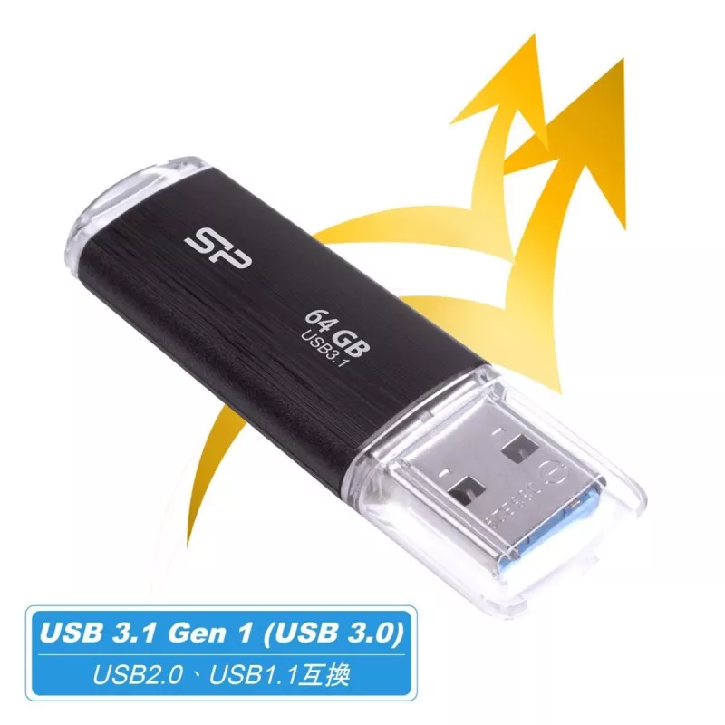 SILICON POWER memoria USB - 64GB Silicon Power USB3.2 B02 negro