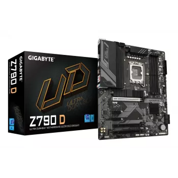 GIGABYTE Z790 D Placa base - Compatible con CPUs Intel Core de 14.ª generación, VRM digital de 12+1+1 fases, hasta 7600 MHz DDR5 (OC), 3x PCIe 4.0 M.2, LAN 2,5 GbE, USB 3.2 Gen 2