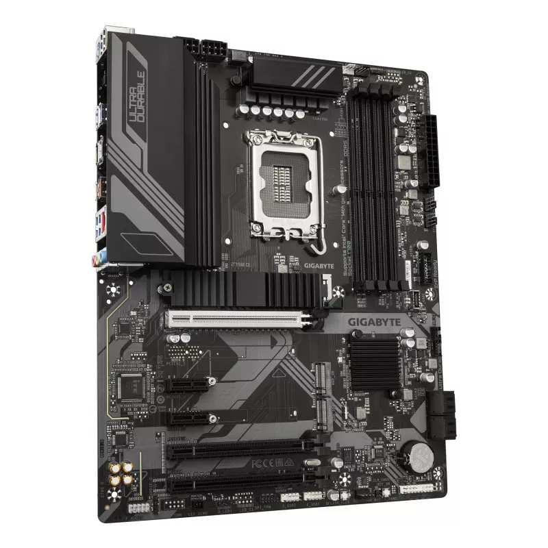 GIGABYTE Z790 D Placa base - Compatible con CPUs Intel Core de 14.ª generación, VRM digital de 12+1+1 fases, hasta 7600 MHz DDR5 (OC), 3x PCIe 4.0 M.2, LAN 2,5 GbE, USB 3.2 Gen 2