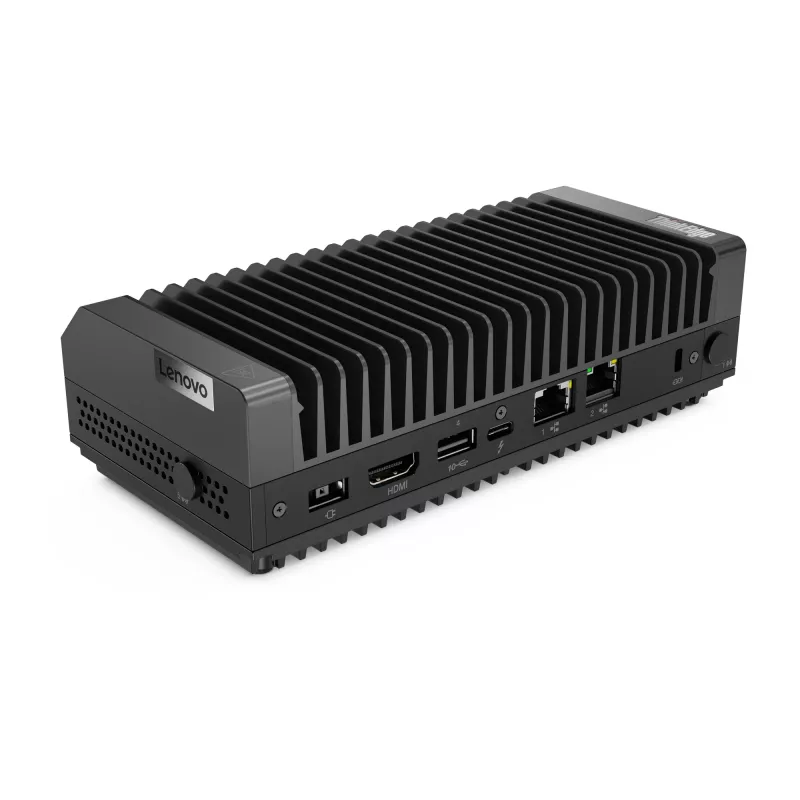 Mini PC Lenovo ThinkEdge SE30 Intel Celeron 6305E 1,8 GHz, 8 GB DDR4, 256 GB SSD, Windows 11 IoT Enterprise, negro