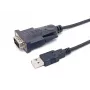 Equip cable USB-A a serie (DB9), M/M 1,5m, negro, 1,5 m, USB Type-A, DB-9, conector macho, conector macho