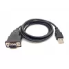 Equip cable USB-A a serie (DB9), M/M 1,5m, negro, 1,5 m, USB Type-A, DB-9, conector macho, conector macho