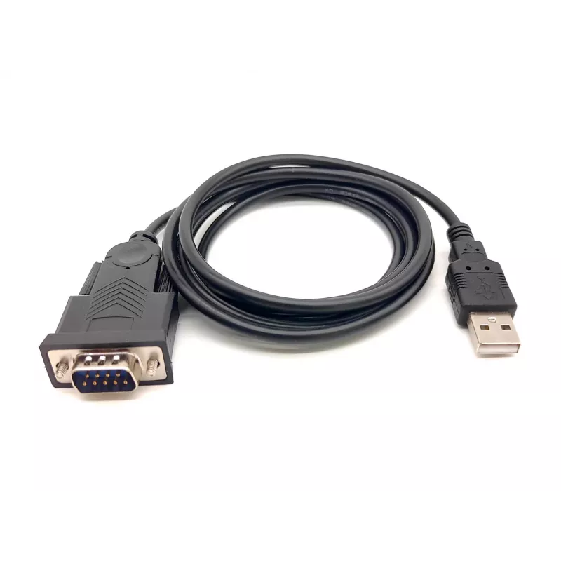 Equip cable USB-A a serie (DB9), M/M 1,5m, negro, 1,5 m, USB Type-A, DB-9, conector macho, conector macho