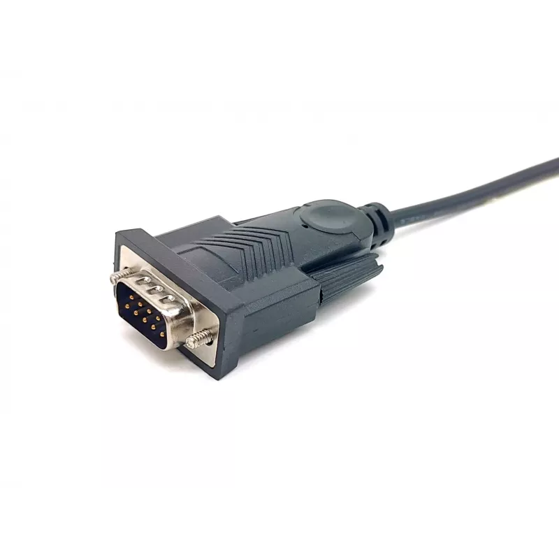 Equip cable USB-A a serie (DB9), M/M 1,5m, negro, 1,5 m, USB Type-A, DB-9, conector macho, conector macho