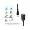 Equip cable USB-A a serie (DB9), M/M 1,5m, negro, 1,5 m, USB Type-A, DB-9, conector macho, conector macho