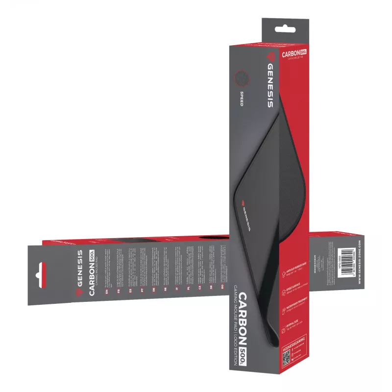 GENESIS Carbon 500 L alfombrilla gaming negra