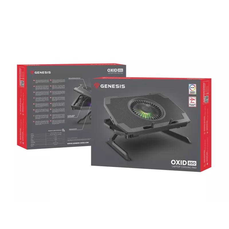GENESIS Oxid 850 base refrigeradora para portátil 43,9 cm (17,3