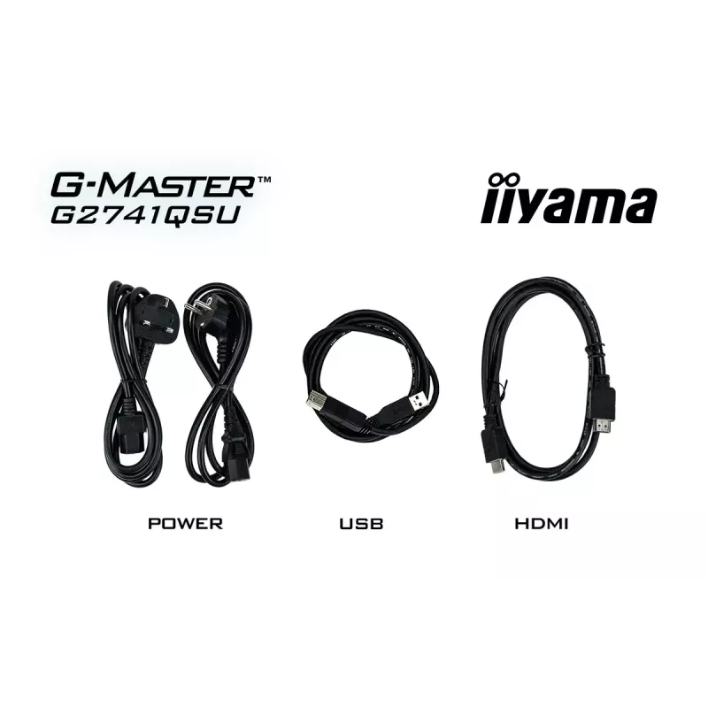 iiyama G-Master Black Hawk G2741QSU-B1 monitor gaming, 68,6 cm (27 pulgadas) 2560 x 1440 WQHD IPS, 144 Hz, 1 ms MPRT, FreeSync, HDMI, DisplayPort, hub USB, negro