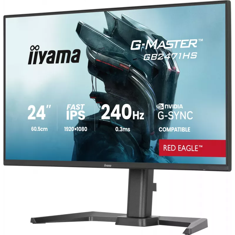 iiyama G-MASTER GB2471HS-B1 monitor de ordenador 60,5 cm (23,8 inch) 1920 x 1080 píxeles Full HD negro