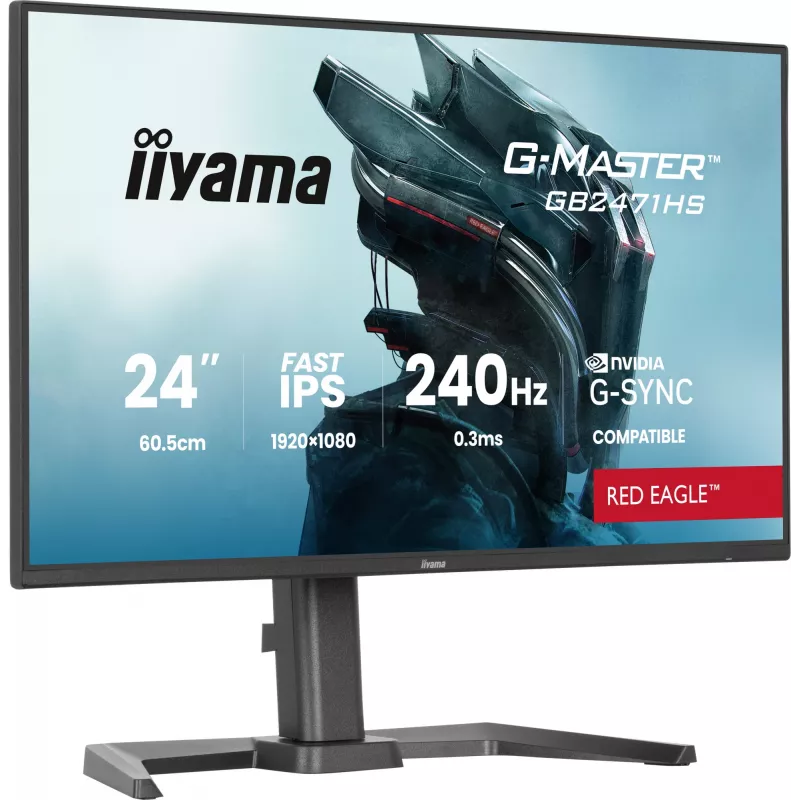 iiyama G-MASTER GB2471HS-B1 monitor de ordenador 60,5 cm (23,8 inch) 1920 x 1080 píxeles Full HD negro