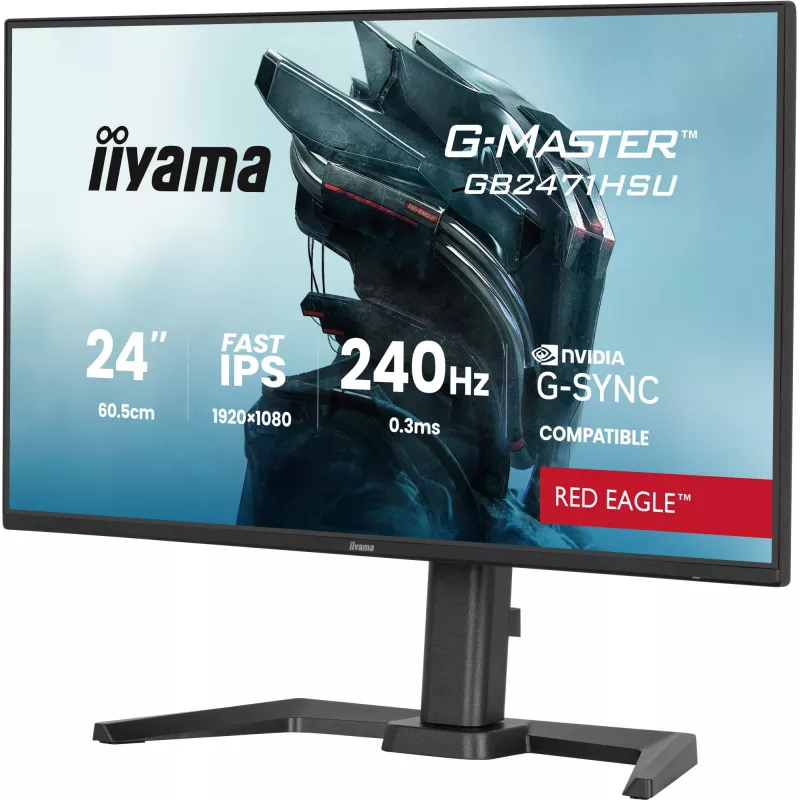 iiyama G-MASTER GB2471HSU-B1 monitor de ordenador 60,5 cm (23,8 inch) 1920 x 1080 píxeles Full HD negro