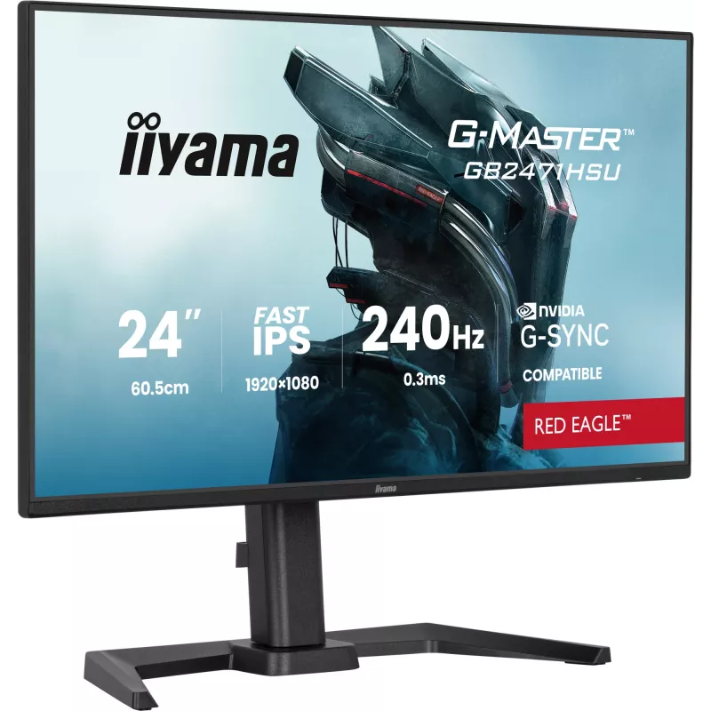 iiyama G-MASTER GB2471HSU-B1 monitor de ordenador 60,5 cm (23,8 inch) 1920 x 1080 píxeles Full HD negro