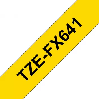 Brother TZE-FX641 Cinta TZE-FX negro sobre amarillo TZ