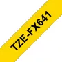Brother TZE-FX641 Cinta TZE-FX negro sobre amarillo TZ