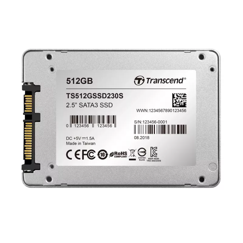 TRANSCEND SSD 230s 512GB 2,5 inch SATA III 6Gb/s TLC carcasa de aluminio