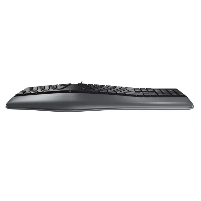 Teclado ergonómico de tamaño completo con cable Cherry KC 4500 ERGO negro USB QWERTY UK 109 teclas diseño curvado reposamuñecas cable de 1,8 m