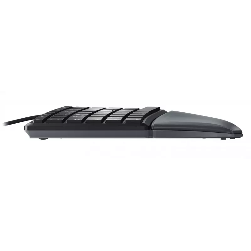 Teclado ergonómico de tamaño completo con cable Cherry KC 4500 ERGO negro USB QWERTY UK 109 teclas diseño curvado reposamuñecas cable de 1,8 m