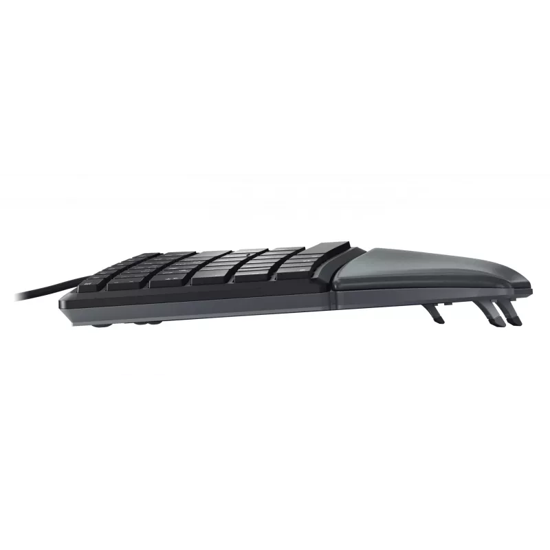 Teclado ergonómico de tamaño completo con cable Cherry KC 4500 ERGO negro USB QWERTY UK 109 teclas diseño curvado reposamuñecas cable de 1,8 m