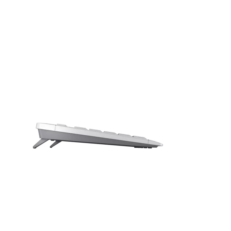 Teclado CHERRY Stream Desktop Recharge con conexión inalámbrica RF, 115 teclas completas, diseño QWERTY UK, gris, ratón incluido
