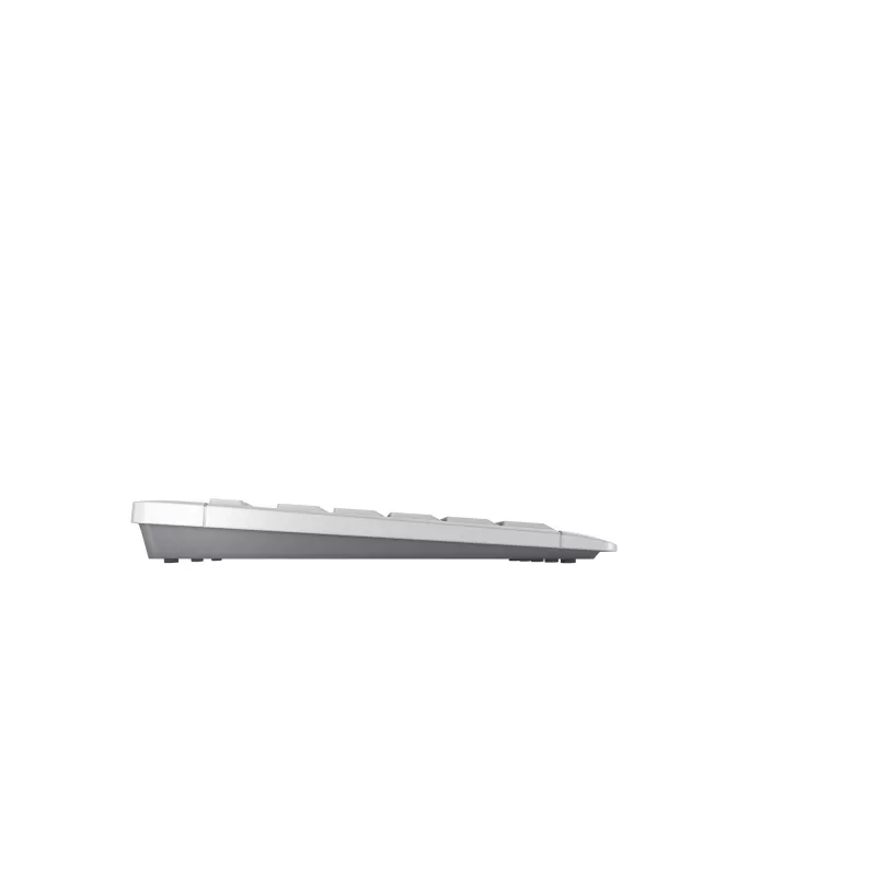 Teclado CHERRY Stream Desktop Recharge con conexión inalámbrica RF, 115 teclas completas, diseño QWERTY UK, gris, ratón incluido