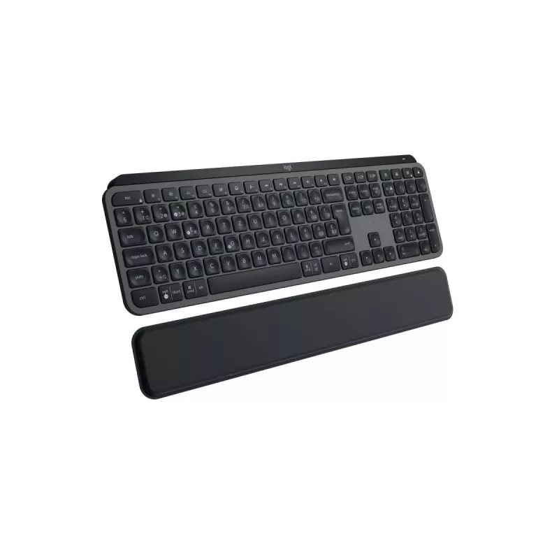 LOGITECH Mx Keys S Teclado con reposamuñecas grafito QWERTZ diseño suizo
