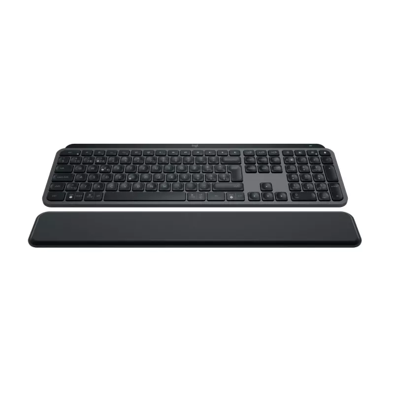 LOGITECH Mx Keys S Teclado con reposamuñecas grafito QWERTZ diseño suizo