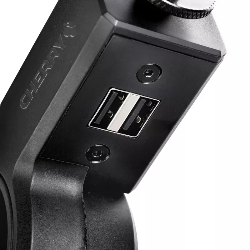 CHERRY MA 6.0 UNI USB soporte de sobremesa, Cherry, negro, 2,5 m, 3/8 y 5/8, aluminio