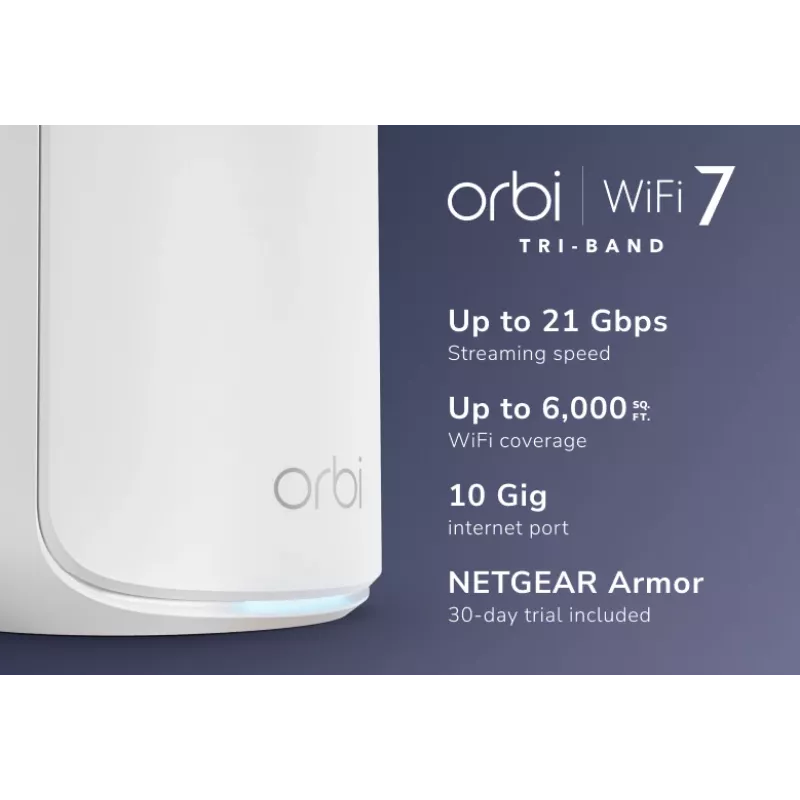 NETGEAR Orbi 870 Tribanda (2,4 GHz / 5 GHz / 6 GHz) Wi-Fi 7 (802.11be) blanco 4 Intern