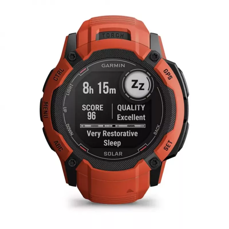 Smartwatch GARMIN Instinct 2X Solar – Reloj deportivo, 50 mm carcasa de polímero, carga solar, GPS (GPS/GLONASS/Galileo), 10 ATM, correa de silicona