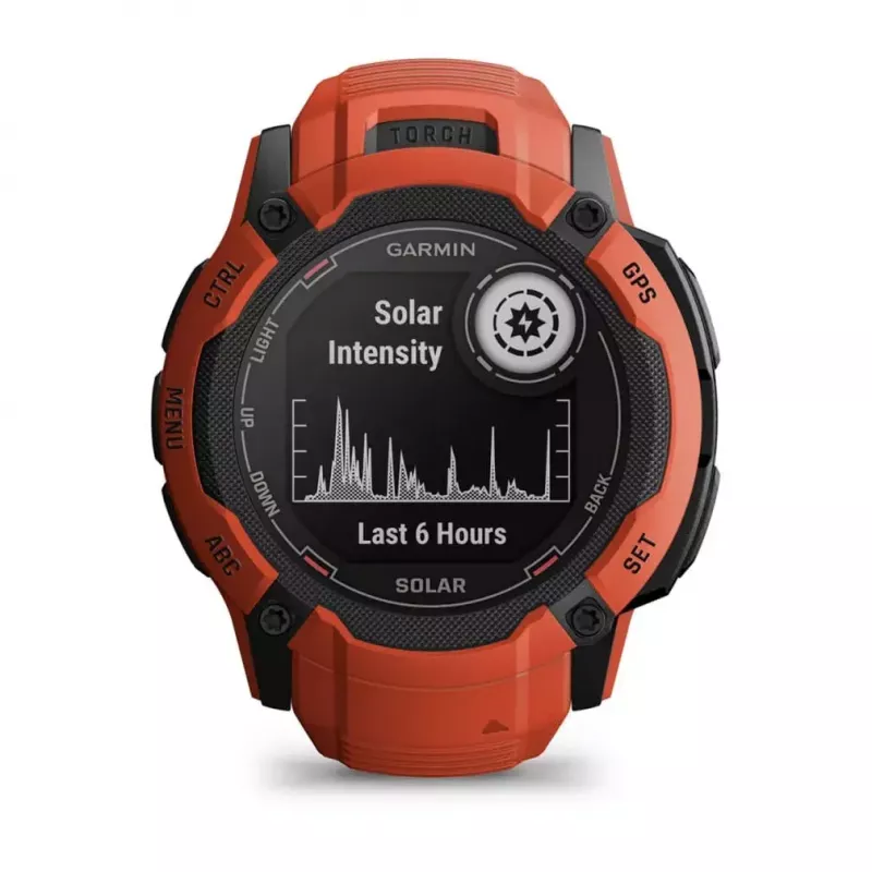 Smartwatch GARMIN Instinct 2X Solar – Reloj deportivo, 50 mm carcasa de polímero, carga solar, GPS (GPS/GLONASS/Galileo), 10 ATM, correa de silicona