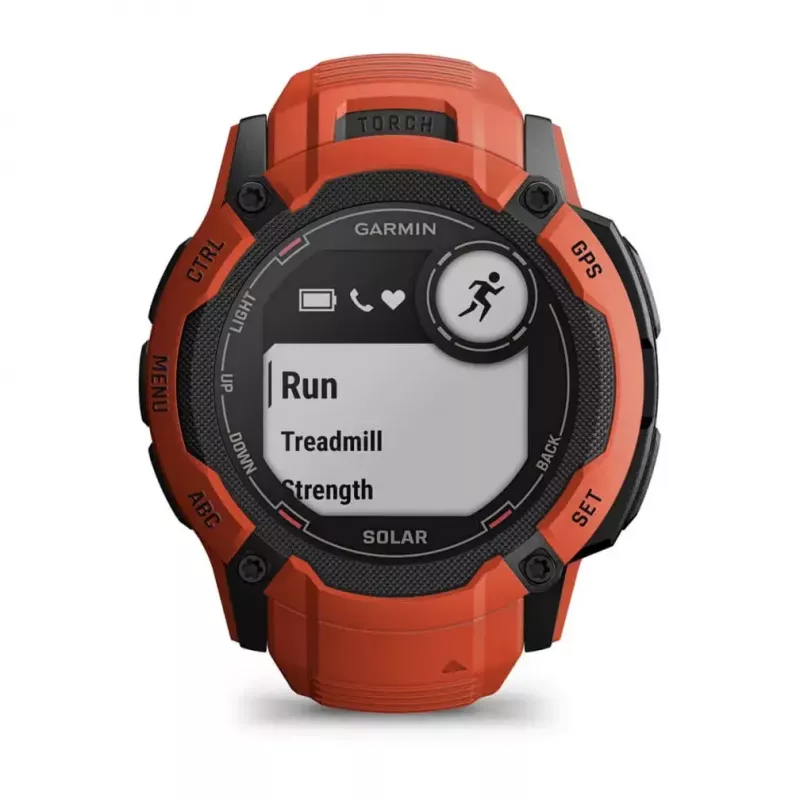 Smartwatch GARMIN Instinct 2X Solar – Reloj deportivo, 50 mm carcasa de polímero, carga solar, GPS (GPS/GLONASS/Galileo), 10 ATM, correa de silicona