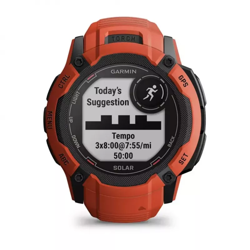 Smartwatch GARMIN Instinct 2X Solar – Reloj deportivo, 50 mm carcasa de polímero, carga solar, GPS (GPS/GLONASS/Galileo), 10 ATM, correa de silicona