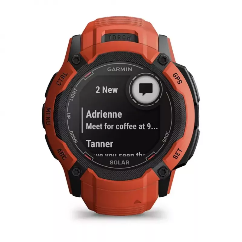 Smartwatch GARMIN Instinct 2X Solar – Reloj deportivo, 50 mm carcasa de polímero, carga solar, GPS (GPS/GLONASS/Galileo), 10 ATM, correa de silicona