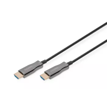DIGITUS Cable híbrido de fibra óptica HDMI AOC, Tipo A M/M, 30m UHD 4K@60Hz, CE, negro
