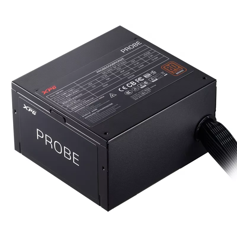 Fuente de alimentación XPG PROBE 700 BRONZE, 700 W, 100 - 240 V, 47 - 63 Hz, 10 A, Activa, 19 A