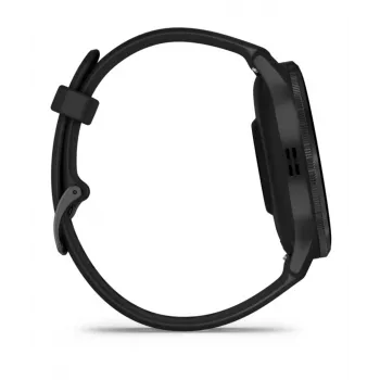 GARMIN INTERNATIONAL Venu 3 – Bisel de acero inoxidable cepillado con caja negra y correa de silicona – 45 mm