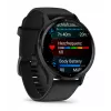 GARMIN INTERNATIONAL Venu 3 – Bisel de acero inoxidable cepillado con caja negra y correa de silicona – 45 mm