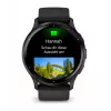 GARMIN INTERNATIONAL Venu 3 – Bisel de acero inoxidable cepillado con caja negra y correa de silicona – 45 mm
