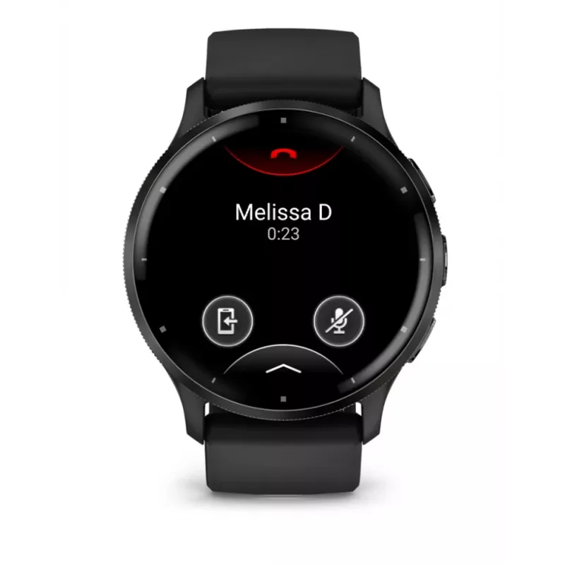 GARMIN INTERNATIONAL Venu 3 – Bisel de acero inoxidable cepillado con caja negra y correa de silicona – 45 mm