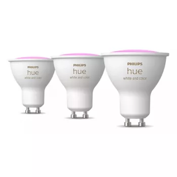 Philips Hue White and Colour Ambience GU10 – Foco inteligente – (pack de 3)