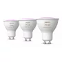 Philips Hue White and Colour Ambience GU10 – Foco inteligente – (pack de 3)