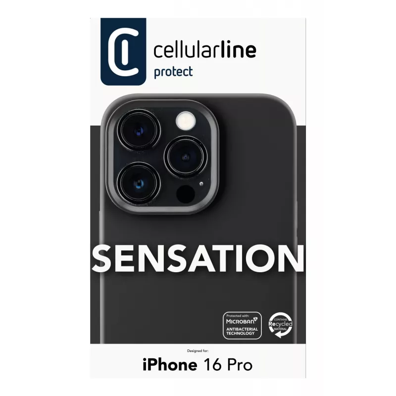Cellularline Sensation - funda de silicona soft-touch para iPhone 16 Pro